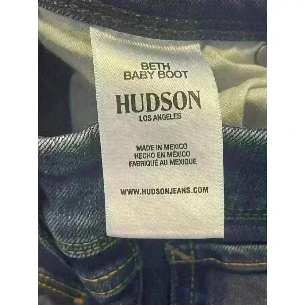 NWT Hudson women jeans Beth Baby Boot Size 27 XLong dark wash Mid rise MSRP $205 - Picture 3 of 7